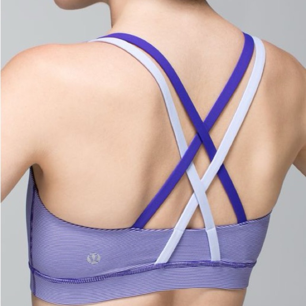 Lululemon Energy Bra in Wee Stripe Bruised Berry
